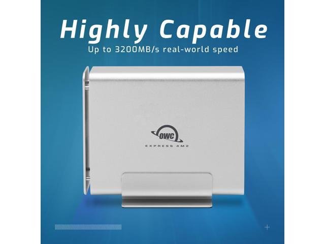 OWC Express 4M2 Four-Slot USB4 (40Gb/s) RAID Storage Enclosure for NVMe M.2 2230/2242/2280 SSDs (Enclosure with SoftRAID Premium)