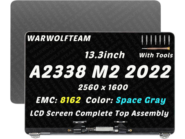 13.3in Compatible with MacBook Pro A2338 M2 2022 EMC 8162 661-12830 661-12829 MNEH3 MNEJ3 MNEP3 MNEQ3 2560 x 1600 LCD LED Screen Replacement...