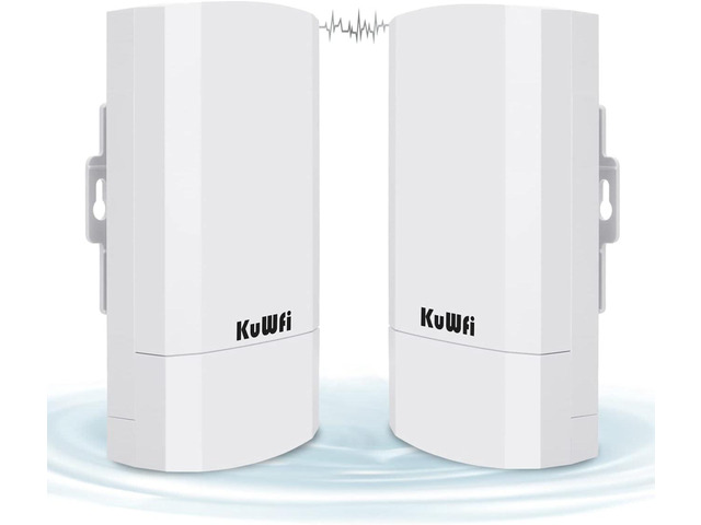 KuWFi 2-Pack 300Mbps Wireless Bridge Outdoor CPE WiFi Kit Point to Point