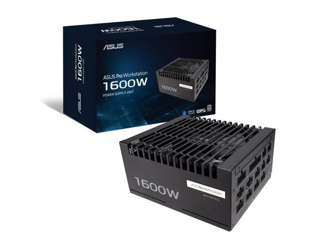 ASUS Pro WS 1600W Platinum PSU, 80 PLUS Platinum, Fully Modular, ATX 3.1 Compatible, PCIe 5.1 Ready, 12V-2x6 Gold-Plated Connectors, Support 4-Way...
