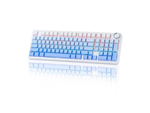 VAREQOY Wireless Gaming Keyboard with 8000mAh Battery, Hot Swappable Creamy Keyboard, 2.4GHz/Type-C/BT5.0, NKRO, RGB Backlit for Win/Mac/Gaming...