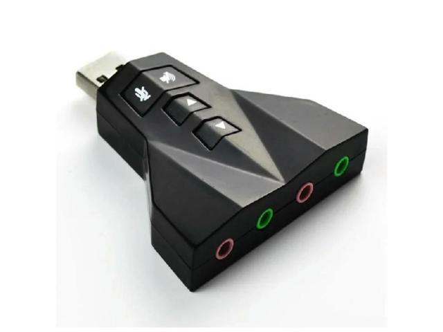 SOEWIOU Double Sound Card Virtual 7.1 Channel USB 2.0 Audio Adapter Dual Microphone and Headset 7.1Ch 3D Audio Sound Card