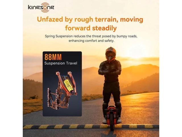 KINGSONG S16 Pro Electric Unicycle for Adults: 3000W Motor with 88mm Suspension Travel. Self-Balancing EUC Delivers 35 MPH & App Control for Smooth...