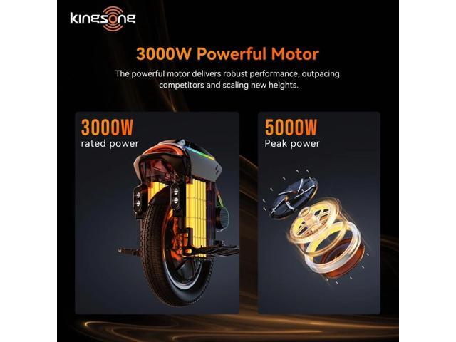 KINGSONG S16 Pro Electric Unicycle for Adults: 3000W Motor with 88mm Suspension Travel. Self-Balancing EUC Delivers 35 MPH & App Control for Smooth...