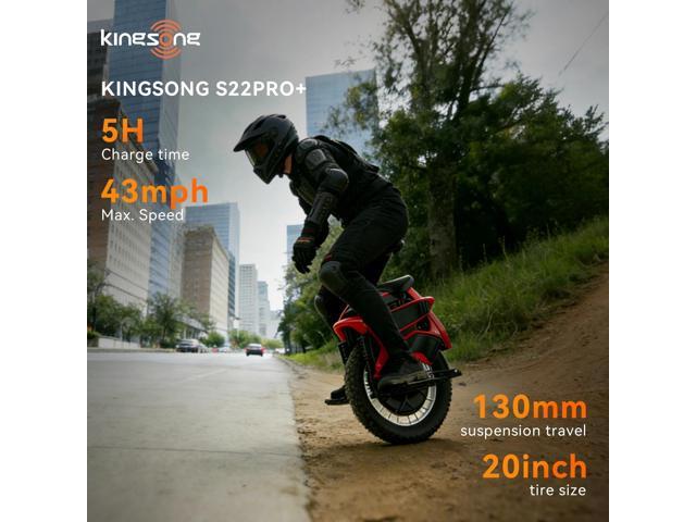 KINGSONG S22 Pro+ Electric Unicycle: 125-Mile Range & 130mm Suspension. Off-Road EUC with 18' Tire Built for Adult Riders Who Demand Ultimate...