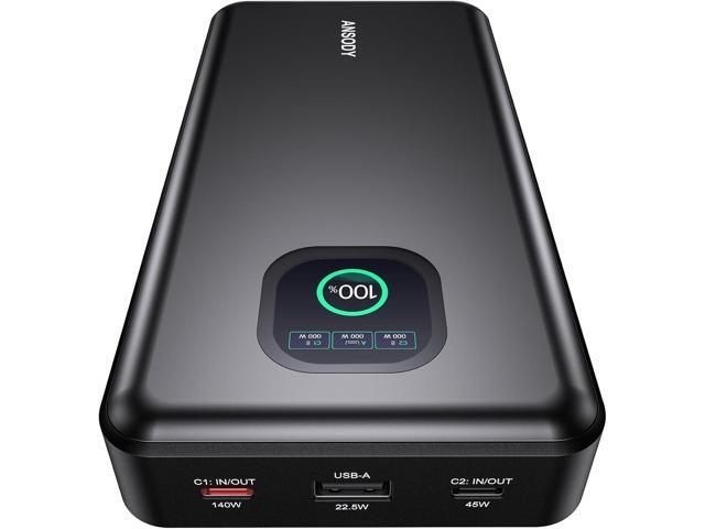 140W Power Bank, 25000mAh Laptop Portable Charger with Smart Digital Display, PD3.1 Fast Charging Battery Pack for MacBook Dell XPS iPad Tablet...