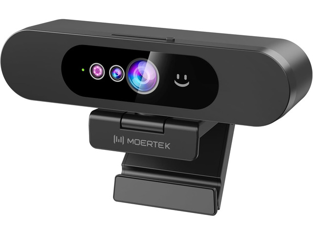 1080P Webcam with Window Hello, Noise-reducing Mic, Plug & Play, 90Â° Wide Angle, Built-in Privacy Cover, 360Â° Rotation & 90Â° Tilt, Perfect for...