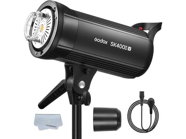 GODOX SK400II-V (New Upgrade) 400Ws Bowens Mount Photo Studio 2.4GHz GN65 Built-in LED Modeling Lamp 5600±200K Strobe Light Photography Lamp for.
