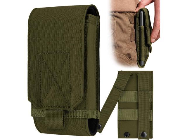 SOEWIOU Army Camo Molle Bag for Mobile Phone Belt Pouch Holster Cover Case Size L, Green