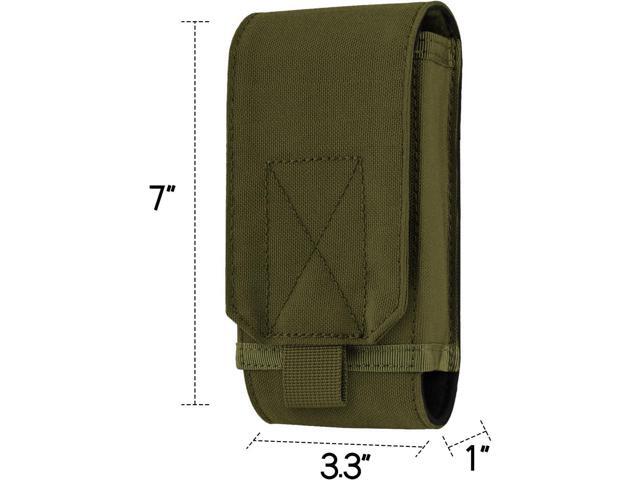 SOEWIOU Army Camo Molle Bag for Mobile Phone Belt Pouch Holster Cover Case Size L, Green