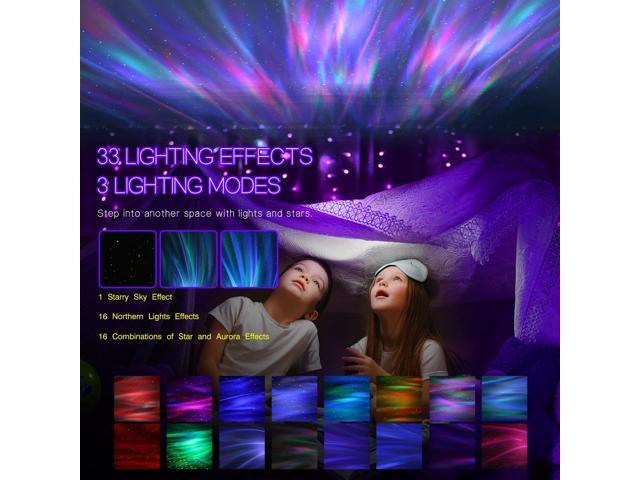 SOEWIOU Northern Galaxy Light Aurora Projector with 33 Light Effects, Night Lights LED Star Projector for Bedroom Nebula Lamp, Remote Control,...