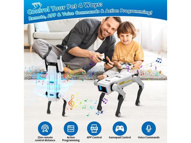 SOEWIOU Smart Robot Dog - Interactive STEM Pet with Voice Control, 30+ Actions & APP Programming, Durable Design for Kids Age 6+ (Compatible with...