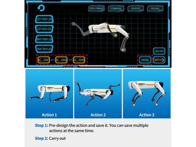 SOEWIOU Smart Robot Dog - Interactive STEM Pet with Voice Control, 30+ Actions & APP Programming, Durable Design for Kids Age 6+ (Compatible with...