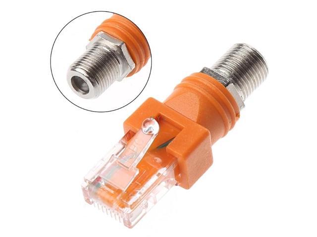 SOEWIOU F Female To RJ45 Male Coaxial Barrel Coupler Adapter RJ45 To RF Connector Converter