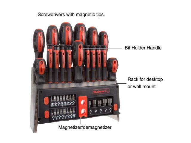39-Piece Magnetic Screwdriver Set - Screw Driver Set Kit with Bits, Power Nut Driver and Wall Mountable Stand - Tool Kit with Phillips, Torx and...