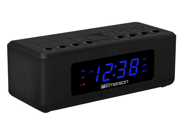 CK2023AM/FM Dual Alarm Clock Radio with 0.6' Blue LED Display, 4-Level dimmer, and Wake to Radio/Buzzer Alarm, Black