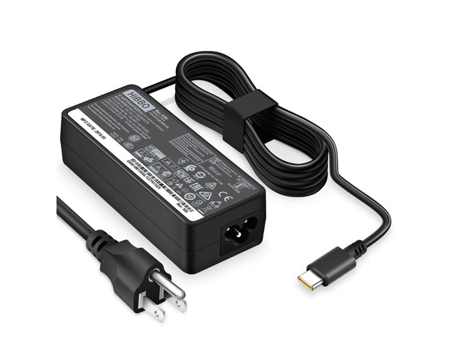 65W USB C Laptop Charger Compatible with Lenovo USB Type C Power Adapter For Lenovo Thinkpad/Yoga/Chromebook ADLX65YDC2A Replacement Power Supply...