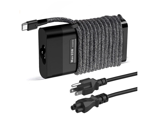 New Slim for HP 65W Laptop Charger USB C,Replacement for HP Envy x360,Spectre,Elitebook x360,HP OmniBook 5 7 X Flip,Dragonfly,Chromebook, Elite...