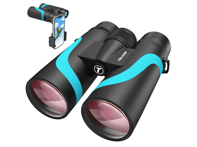 15x55 UHD Binoculars for Adults High Powered with Phone Adapter - Large View, BAK4 Prism, Waterproof, Lightweight for Bird Watching, Hunting,...