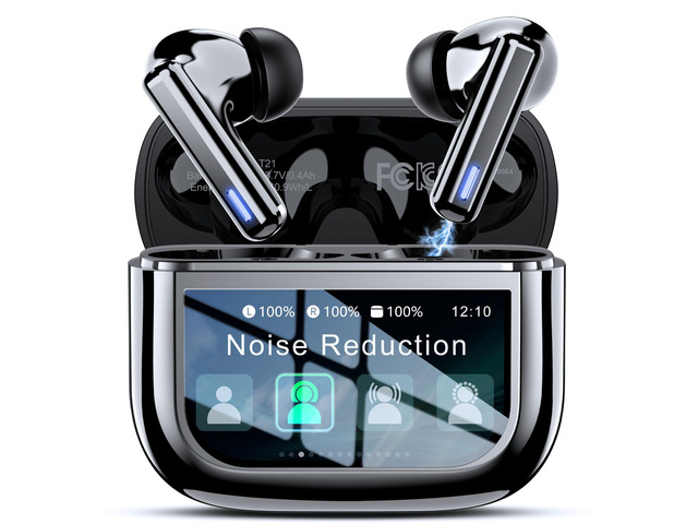 Wireless Earbuds, ANC ENC Noise Cancelling Ear Buds with Touch Screen 40H Stereo Deep Bass, Bluetooth Headphones with Transparency Mode, IPX7...