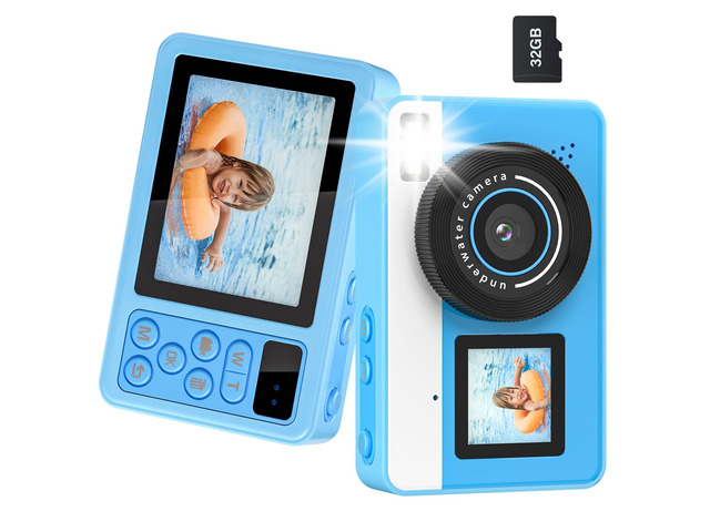 4K Digital Camera Waterproof, Point and Shoot Cameras for Photography, 10FT Underwater Camera with Dual Screens,18X Digital Zoom, 32GB TF Card,...