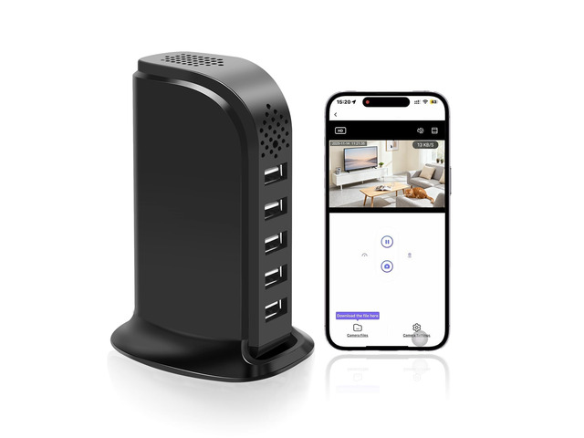 Tkiplay FHD 1080P WiFi Hidden Spy Security Camera USB Charger Wireless Secret Camera Nanny Cam for Home Office Bedroom and Room Security with...