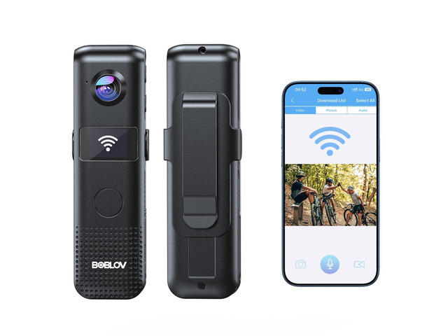 C18 128G WiFi Body Camera: One-Touch Recording and Small OLED Screen for User Friendly, 4Hours Recording, 1080P Wearable Cam with 1/4' Tripod...