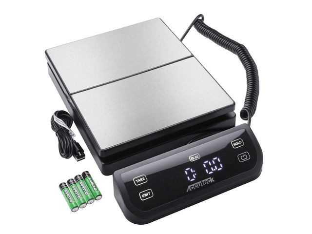 8880 High Accuracy Digital Shipping Scale and Postal Scale, 0.1oz Precision (Stainless Steel with Touch Screen, 150LB)