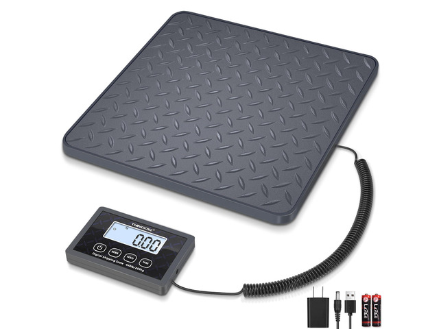 Shipping Scale, 440 lb x 1 oz Postal Scale with Hold & Tare One-Piece Plastic Platform, Backlit LCD, Easy Read. for Packages, Luggage, Mailing &...