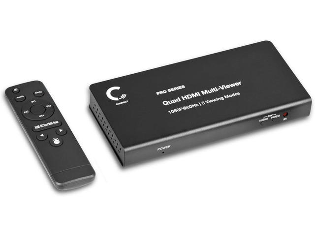 4 Ports Quad HDMI Multi-Viewer/Screen Divider/Switch 1080p @ 60Hz 5 Viewing Modes