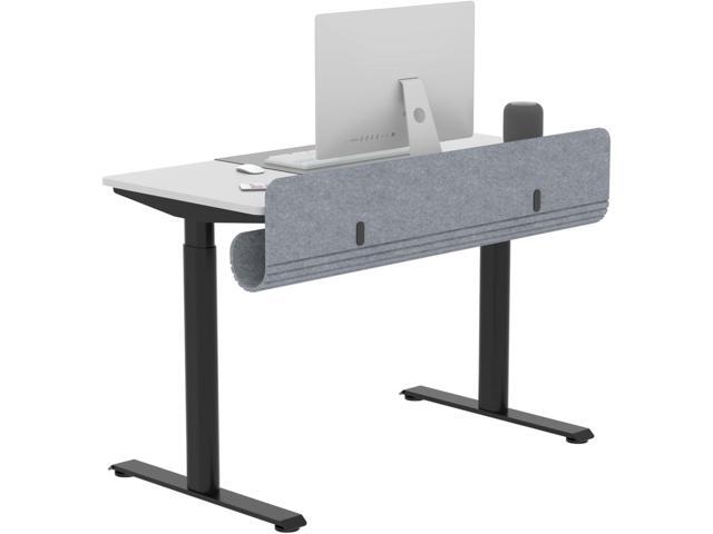 Felt Under Desk Cable Management Tray, 47.2' Cord Organizer with Clamp or Screw Mount, Laptop & Tablet Slot, Desk Cable Organizer for Home & Office