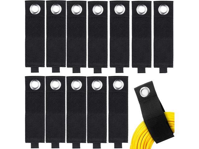 Zkptops 12Pcs Extension Cord Holder Organizer Heavy Duty Storage Straps Large 13 Inch (Unfolded) Cord Strap Wrap Hanger Garage Hooks Organization...