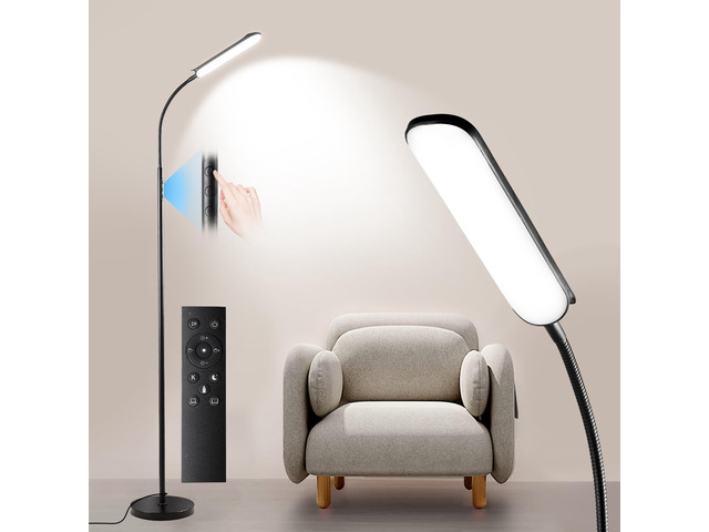Dimmable LED Floor Lamp, Super Bright Reading Lamps Floor Standing lamp with Remote & Touch Control, Stepless Dimming & 2700K-6500K Color...