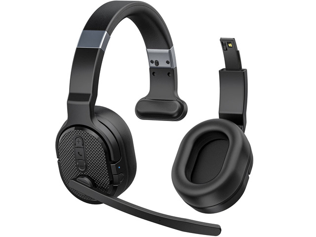 Trucker Bluetooth Headset, Wireless Headset with Mic for Work Trucker Headset with Noise Cancelling Headphones, Long Battery Life Bluetooth...