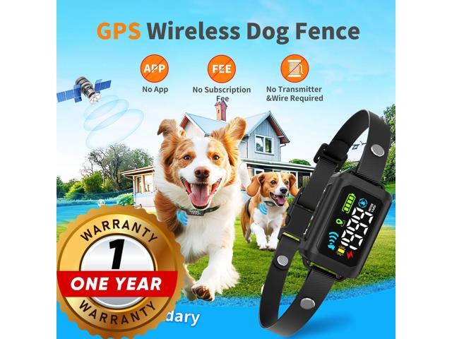 Prestige Paws GPS Wireless Dog Fence - No Monthly Fee, Waterproof Pet Containment System with Smart Shock Collar - Safe GPS Tracker for Dogs -...
