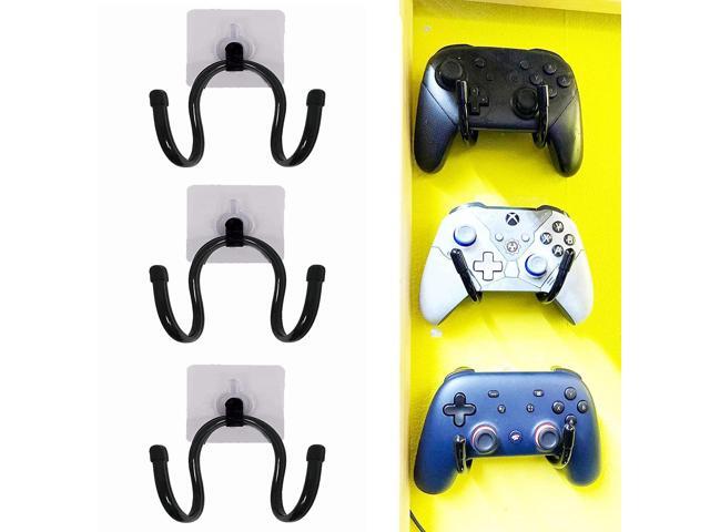Pmsanzay 3 Pack Universal Self-Adhesive Game Controller Wall Mount Storage Organizer Stand Holder Hanger for Xbox One PS4 Switch Pro...