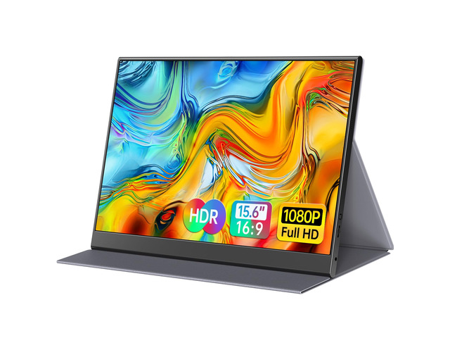15.6inch Portable Monitor,1080P USB-C HDMI Second External Monitor for Laptop,PC,Mac Phone,PS,Xbox,Swich,IPS Ultra-Thin Zero Frame Gaming...