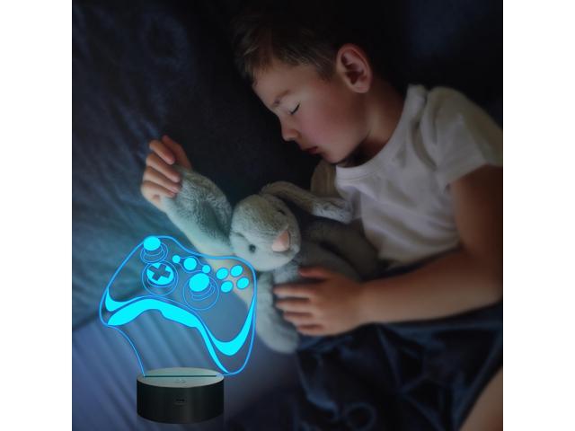 Attivolife Gamepad 3D Lamp, Hologram Illusion Controller Night Light for Kid, 16 Colors Changing & Remote Dimmer Control, Cool Boy Girl Video...