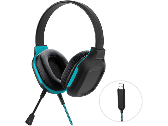 Gumdrop DropTech On-Ear Wired Headphones w/Mic USB A - Long Tangle Free Chew-Proof Cord - Rugged Reliable Drop Tested and Comfortable for Kids...