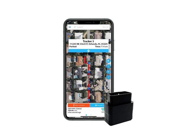 OBD Plug-in Car GPS Tracker - Easy Setup & Alerts Easy Install- Harsh Driving Alerts - Reporting History and more - Extension Cable Included