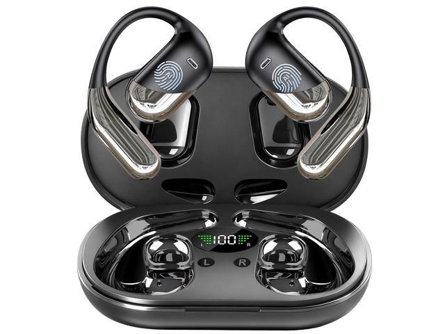 AI Open Ear Headphones Translation Earbuds, Real-Time 2-Way Language Translator Device, 3-in-1 Bluetooth Translating Headphones for...