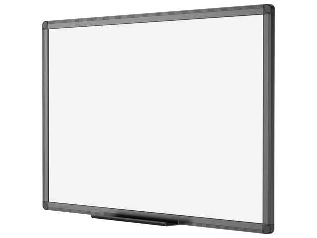 Magnetic Dry Erase White Board, 36 X 24 Inches, Black Aluminium Frame Wall Mounted Whiteboard with Marker Tray, 3' x 2', for School Office and Home