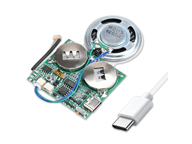 Icstation DIY Light Sensor Sound Module, Type-C USB Recordable Sound Chip 8M Memory Speaker Talking Programmable Music Player Box for Mother's Day...