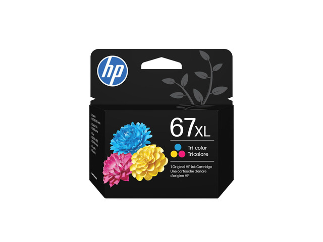 67XL Tri-Color High-Yield Ink Cartridge Works with DeskJet 1255, 2700, 4100 Series, Envy 6000, 6400 Series Eligible for Instant Ink 3YM58AN