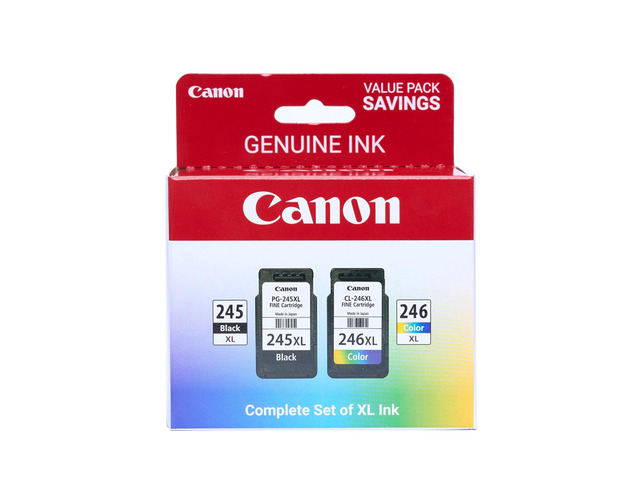 PG-245 XL / CL-246 XL Genuine Ink Value Pack (2 Cartridges), Compatible with iP2820, MG2420/2924/2920/3020/2522/2525, MX492,...