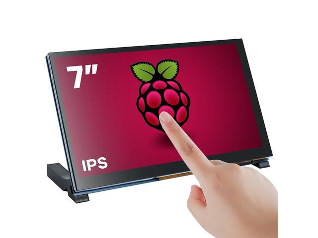 7 Inch Touchscreen IPS DSI Display Compatible with Raspberry Pi 5/4/3, 800x480 Pixel Capacitive Screen MIPI Driver-Free Interface