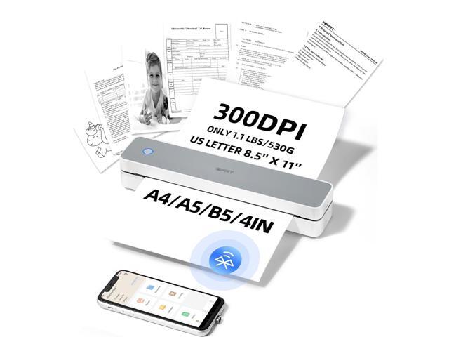Portable-Printer Wireless for Travel,300DPI Inkless Thermal Small Printers for Home Use,Office,Vehicles,Mobile Bluetooth Printer Supports 8.5' x.