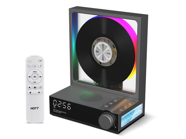 C229 Desktop Portable CD Player with Bluetooth 5.3,Built-in Speaker Hi-Fi Sound 8-14H Battery,Remote,RGB Light,Type-C Charging Play CDs, MP3, USB,...