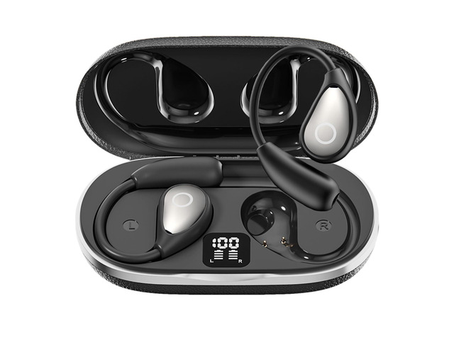 Open Ear Earbuds Wireless Bluetooth Headphones, 60Hrs Playtime, Stereo Sound Over Ear Buds with IPX7 Waterproof Noise Canceling Earphones, Ideal...