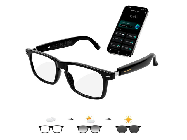 AI Smart Glasses for Men & Women Powered by ChatGPT, 164+ Languages Translation and Photochromic Lens, Meeting Assistant, Bluetooth Glasses w/...